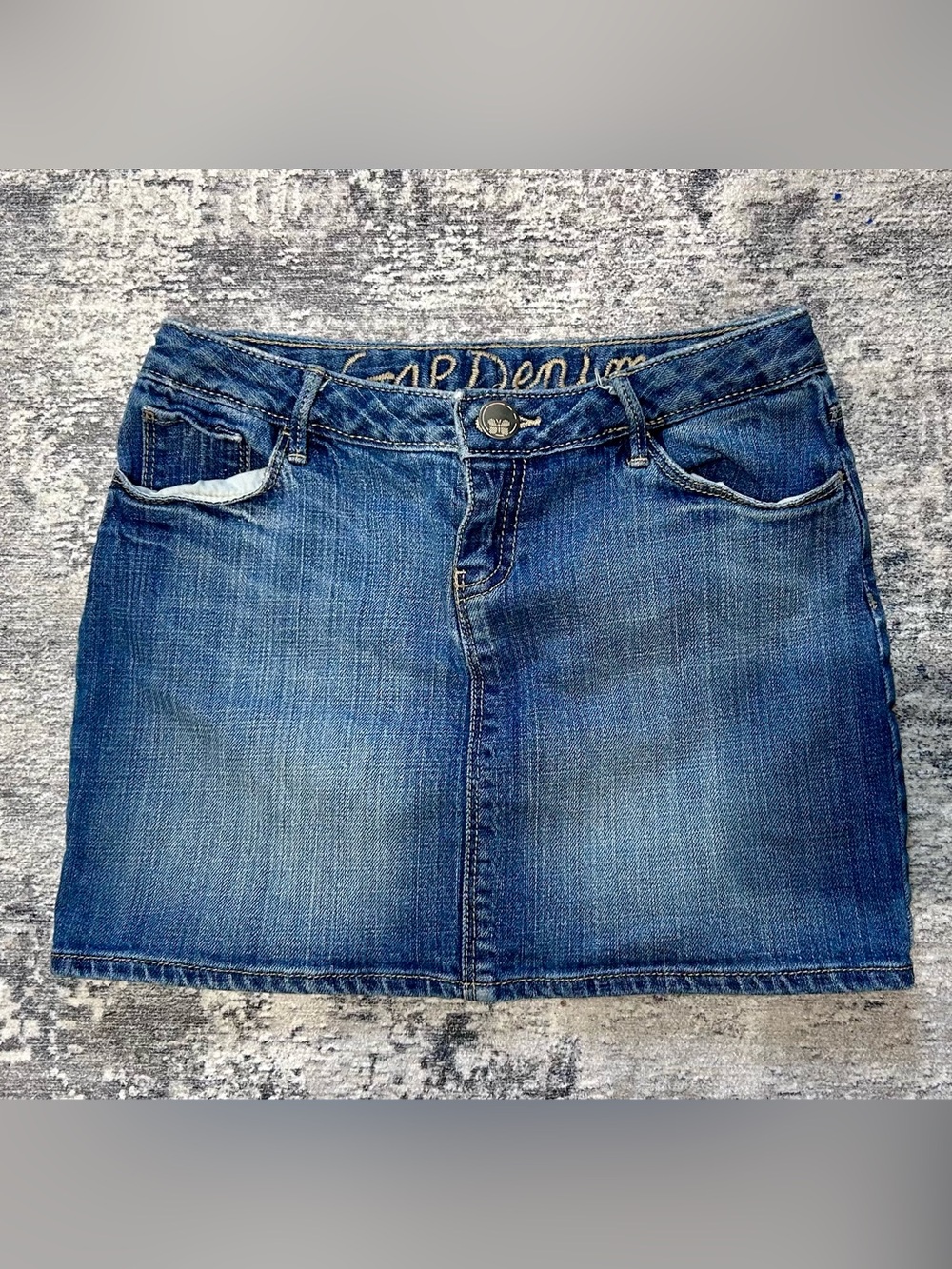 Girls Denim Mini Skirt - Blue